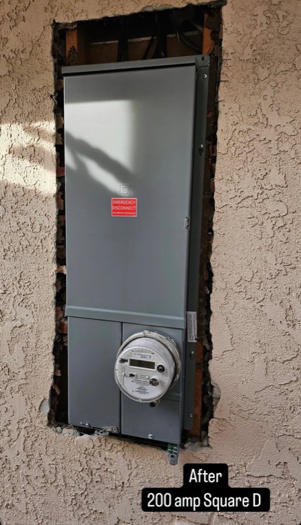 After: 200 amp Square D